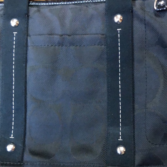 Black Tote Bag 
Exterior in good shape, but inside large ink stain - Picture 2 of 3